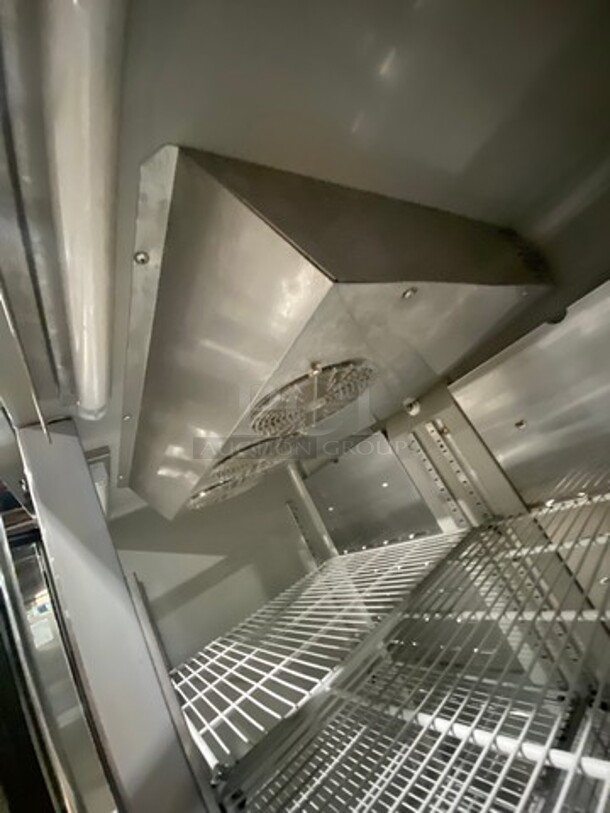 COOL! Hoshizaki Commercial 3 Door Reach In Refrigerator Merchandiser! With View Through Doors! Poly Coated Racks! All Stainless Steel! On Casters! Model: CR3BFGY SN: D80055J 115V 60HZ 1 Phase! Working When Removed! - Image 7 of 12