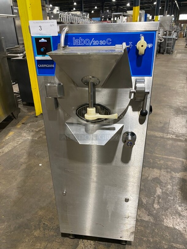 Carpigiani Commercial Floor Style Ice Cream Batch Freezer! All Stainless Steel! Model LABO2030C Serial 447289! On Casters! - Image 1 of 9