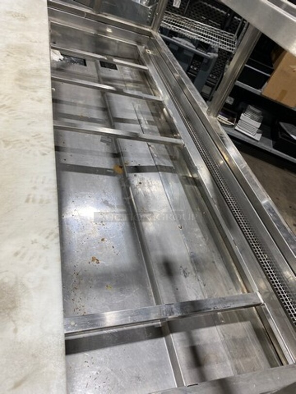 Ciam Commercial Refrigerated Sandwich Prep Station! With Sneeze Guard! With Commercial Cutting Board! With Underneath Storage Space! All Stainless Steel! Model: F83S3RV200 SN: SN2758PC 120V 60HZ 1 Phase! Working When Removed! - Image 7 of 11