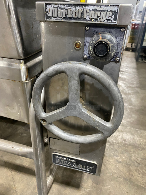 SWEET! Market Forge Commercial Electric Powered Tilted Braising Pan/Ultra Skillet! All Stainless Steel! On Legs! Model: 1000 SN: 131349 120/208V 60HZ 3 Phase - Image 6 of 8