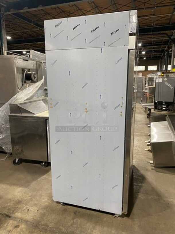 NICE! LATE MODEL! Hoshizaki Commercial 2 Door Reach In Freezer! Poly Coated Racks! All Stainless Steel! On Casters! WORKING WHEN REMOVED! Model: F2AFS SN: J50428C 115V 60HZ 1 Phase - Image 4 of 9