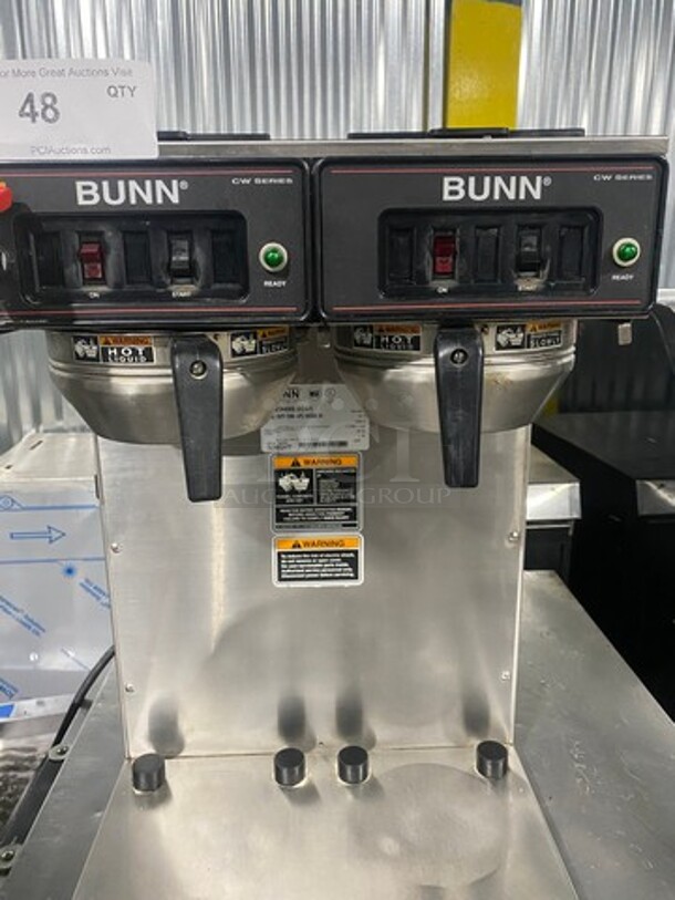 Bunn Commercial Countertop Dual Coffee Brewing Machine! All Stainless Steel! Model: CWTFTWIN SN: TWIN052477 120/240V 60HZ 1 Phase - Image 5 of 11