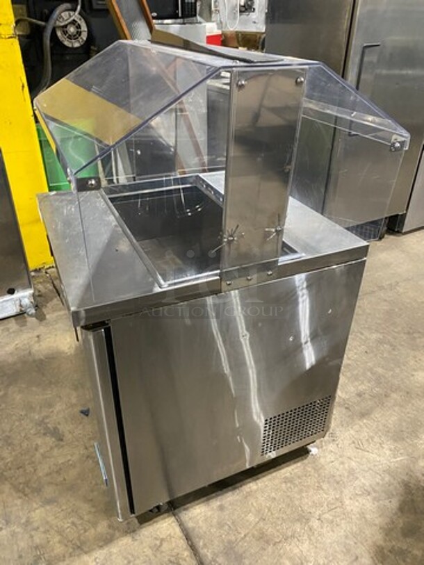 Turbo Air Refrigerated Salad Bar Island! Single Door Storage Space Underneath! All Stainless Steel! Model: MST28711S - Image 2 of 7
