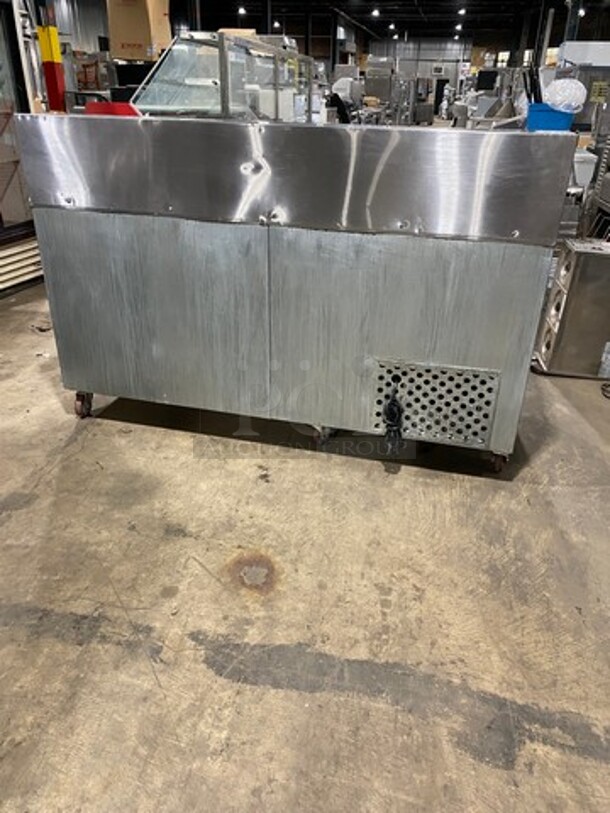 2017 Leader Commercial Refrigerated Pizza Prep Table! With Marble Top! With 3 Door Storage Space Underneath! All Stainless Steel! On Casters! Model: DR72SC SN: AA11M2201 115V 60HZ 1 Phase - Image 4 of 9