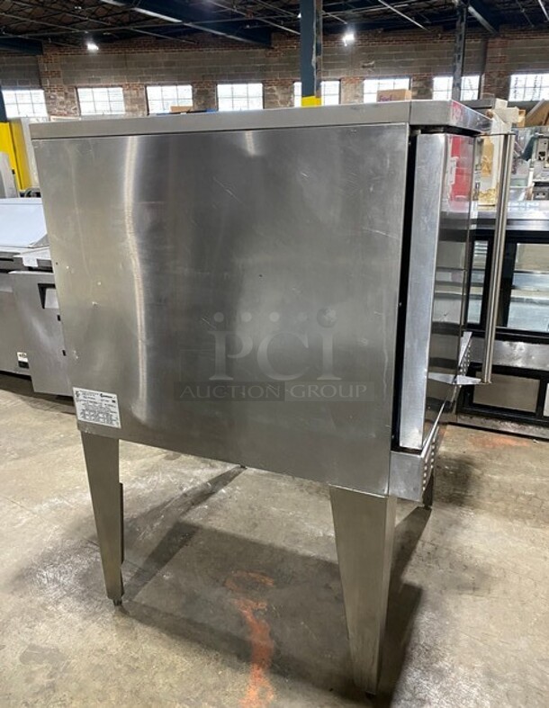 Sunfire Commercial Natural Gas Powered Single Deck Convection Oven! With Solid Doors! Metal Oven Racks! All Stainless Steel! On Legs! Model: SCOGS10S SN: 1207230000399 - Image 3 of 9