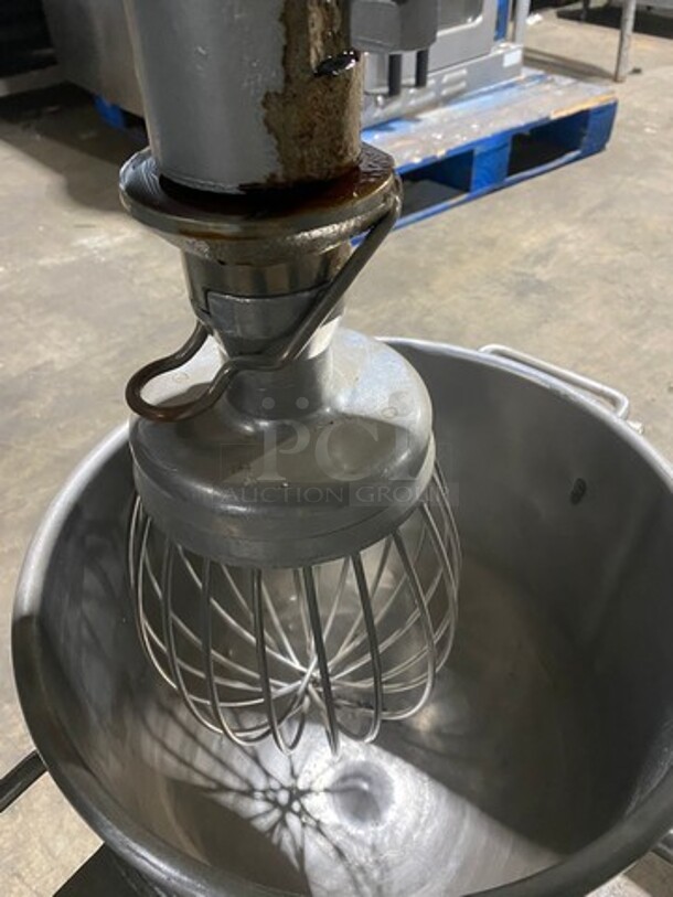 NICE! Commercial Floor Style 30QT Planetary Mixer! With Whisk And Paddle Attachments! With Bowl! Stainless Steel! - Image 5 of 10