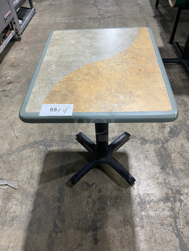 Square Subway Tables! With Black Metal Base! 4x Your Bid!