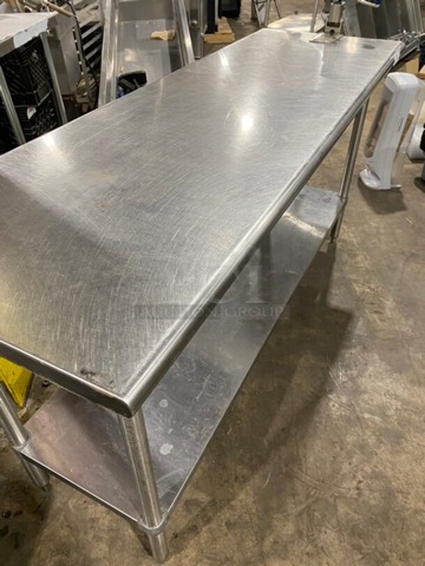 Solid Stainless Steel Work Top/ Prep Table! With Mounted Can Opener! With Storage Space Underneath! On Legs! - Image 8 of 8