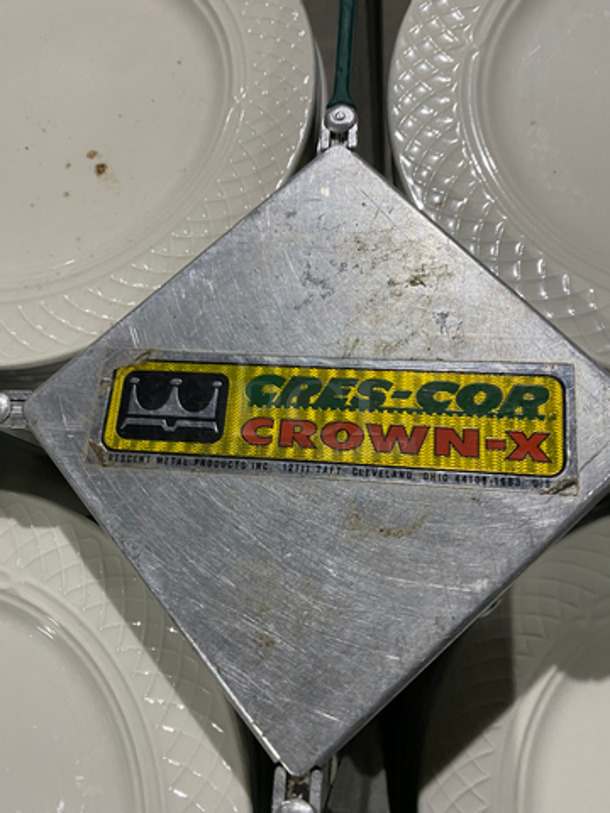 ALL ONE MONEY! Homer Laughlin White Ceramic Plates! Includes Cres Cor Dish Transport Cart! On Casters! - Image 6 of 8