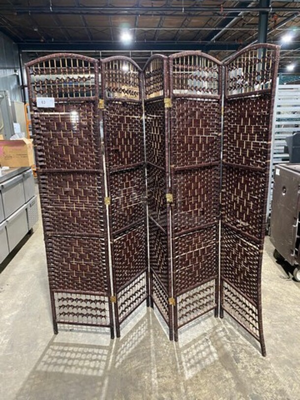 CUTE! Brown Woven Decorative Room Divider!