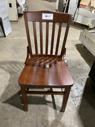 Brand New! Napa Solid Wood Walnut Finish Dining Chair! 3 X Your Bid!