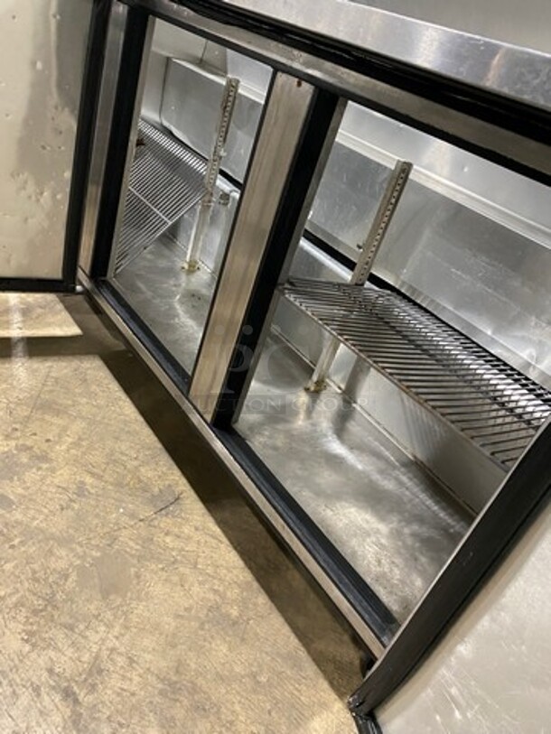 True Commercial Refrigerated Sandwich Prep Table! With 3 Door Storage Space Underneath! All Stainless Steel! On Casters! Model: TSSU7218 SN: 8807100 115V 60HZ 1 Phase - Image 6 of 9