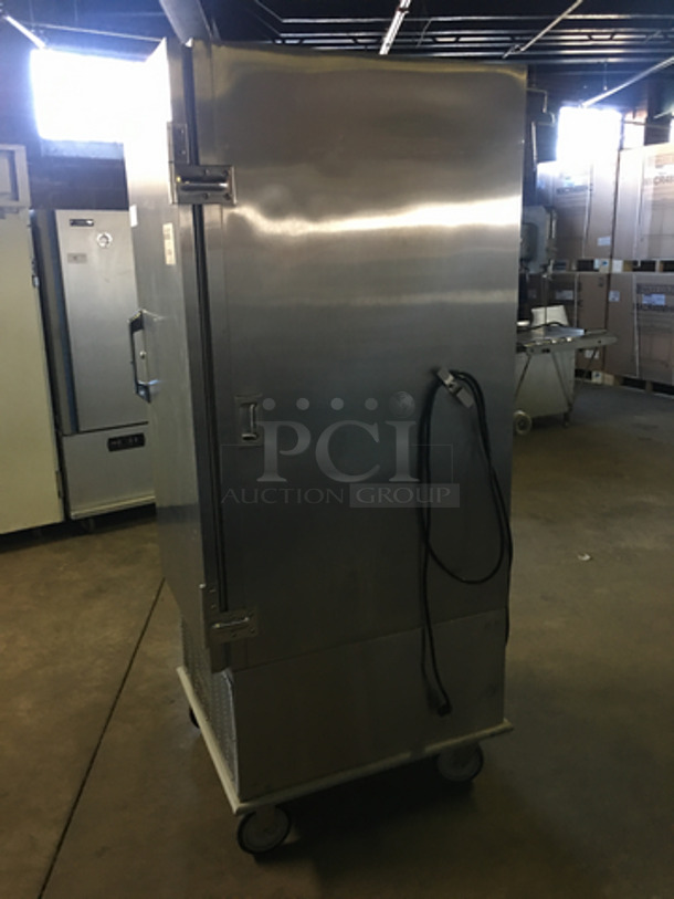 Victory Commercial Refrigerated Mobile Food Cabinet! Holds Full Size Trays! With Rack Holders! All Stainless Steel! On Casters! Model: ACRS-1D-S7-STS 115V 60HZ 1 Phase - Image 2 of 7