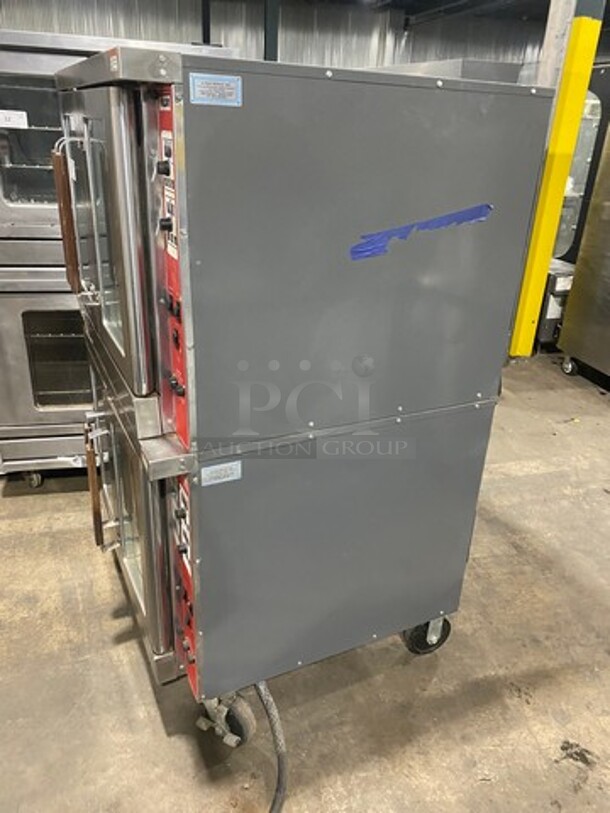 Vulcan Commercial Electric Powered Double Deck Convection Oven! With View Through Door! Metal Oven Racks! All Stainless Steel! On Casters! 2x Your Bid Makes One Unit! - Image 2 of 9