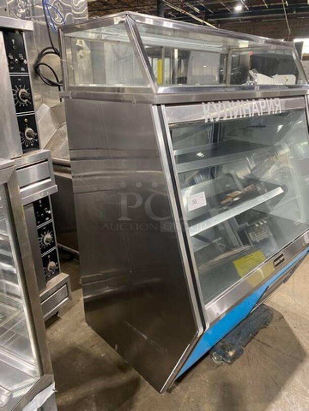 2011 Cool Tech Commercial Refrigerated Deli Display Case Merchandiser! With Slanted Front Glass! With Sliding Rear Access Glass Doors! All Stainless Steel! Model: CMPH48SD SN: 113342 120V - Image 4 of 11
