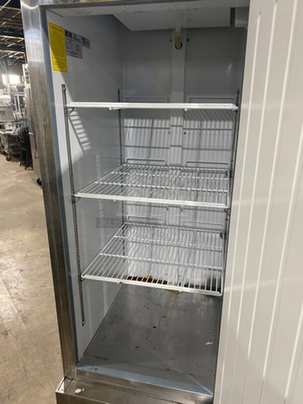Arctic Commercial Single Door Reach In Cooler! With Poly Coated Racks! All Stainless Steel! On Casters! Working When Removed! Model: AR23E SN: 464050 115V - Image 5 of 9