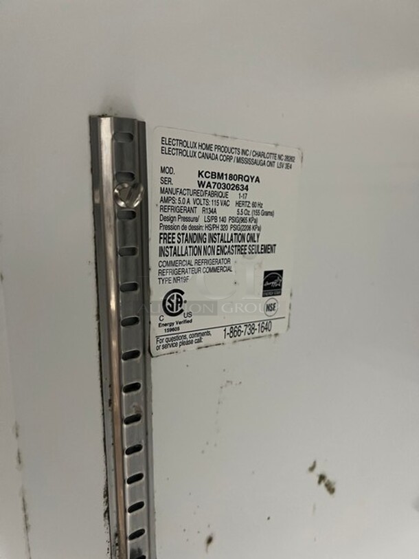 Kelvinator Commercial Single Door Reach In Cooler! Poly Coated Racks! All Stainless Steel! On Casters! Model: KCBM180RQYA SN:wa70302634 115V - Image 6 of 9