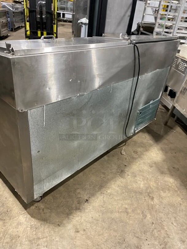 Leader Commercial Refrigerated Pizza Prep Table! With 3 Door Storage Space Underneath! All Stainless Steel! Model: ESPT72SC SN: NP08C2296 115V 60HZ 1 Phase - Image 4 of 10