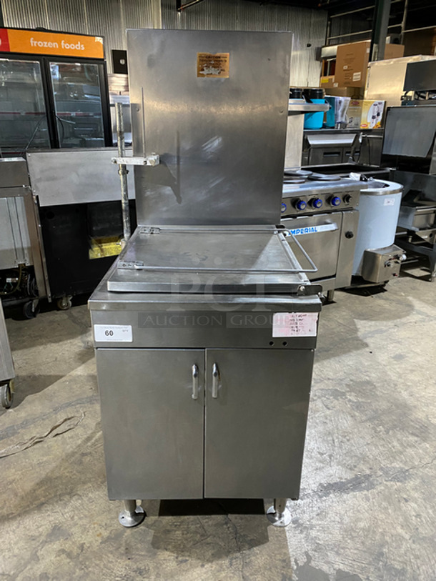 WOW! Belshaw Commercial Natural Gas Powered Donut Fryer! With Backsplash! All Stainless Steel! On Legs! Model: 718LCG SN: W3441N00N 120V 60HZ