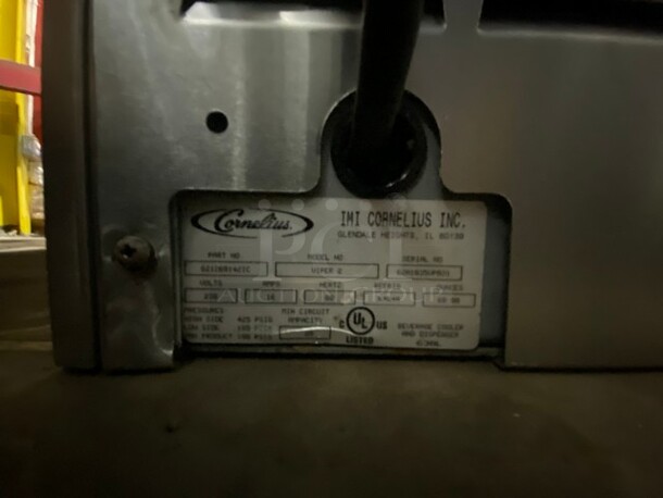 Cornelius Commercial 2 Flavor Counter Top Slushie/ Frozen Beverage Dispenser! All Stainless Steel! Model: VIPER2 SN: 62A1035VP031 230V - Image 7 of 7