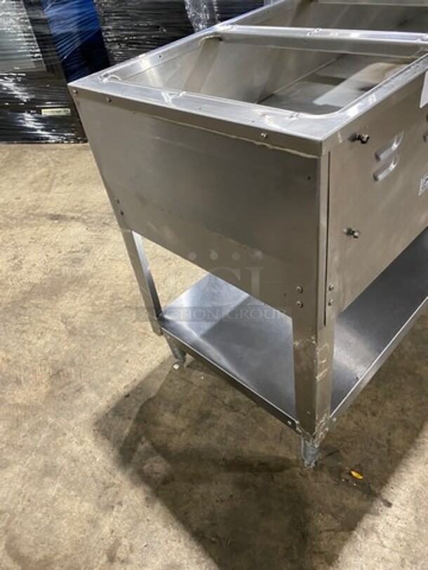 Duke Commercial Natural Gas Powered 5 Well Steam Table! With Storage Space Underneath! All Stainless Steel! On Legs! Model: WB305 SN: 05031704 - Image 3 of 9