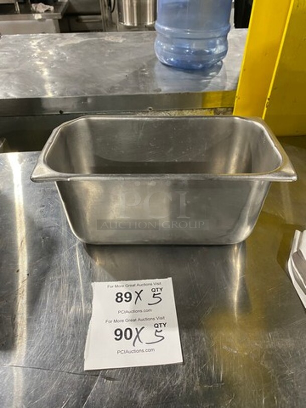 Browne Commercial Steam Table/ Prep Table Food Pans! All Stainless Steel! 5x Your Bid!