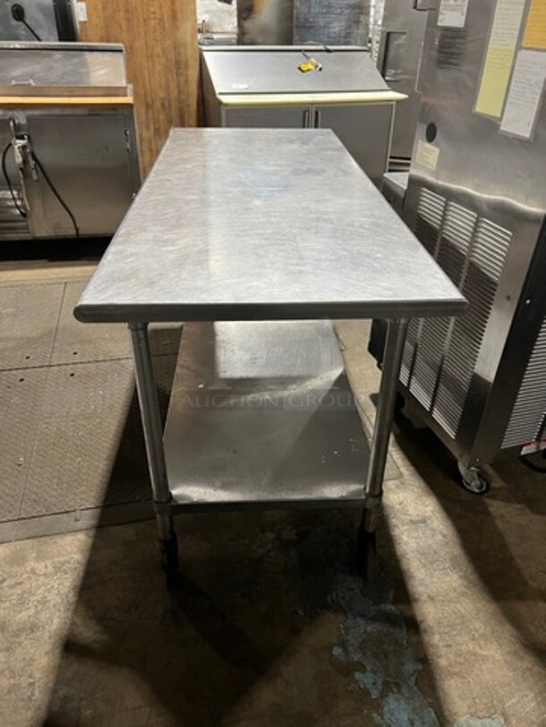 Solid Stainless Steel Work Top/ Prep Table! With Storage Space Underneath! On Legs! - Image 5 of 5