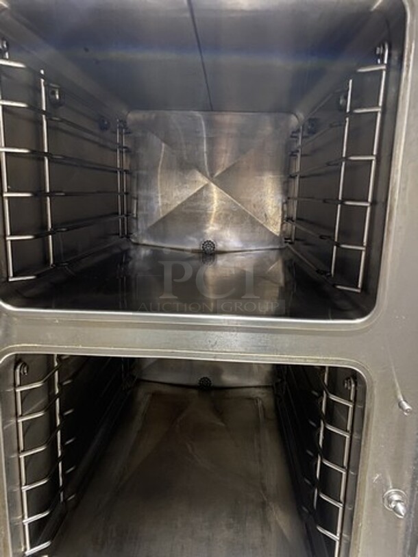 Wow! Vulcan Electric Powered Commercial Dual Cabinet Steamer! Model VGX24E Serial 2710950! 208V 3 Phase! On Legs!  - Image 5 of 8