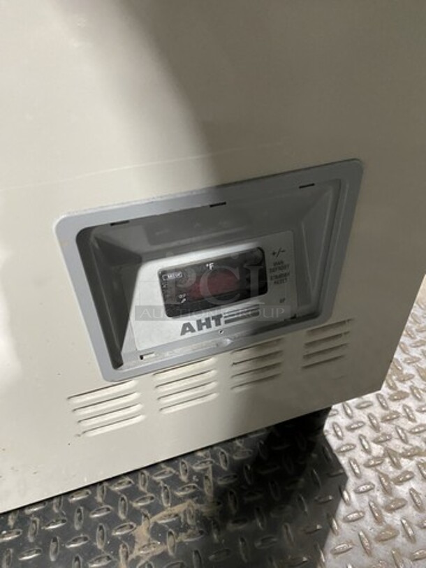 2016 AHT Chest Freezer Merchandiser! Model Manhattan210VS Serial 34990700000059! 110-120V 1Phase! With Baskets! One Glass Dor Missing! On Legs!  - Image 8 of 10