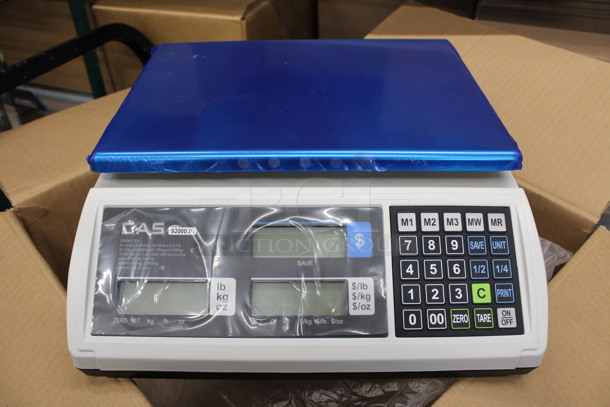 BRAND NEW IN BOX! 2020 CAS Model S2000 Metal Commercial Countertop Food Portioning Scale. 13x13x4
