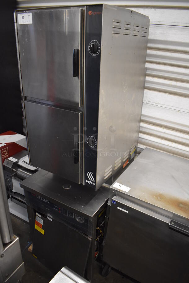 Groen HY-10SG HyPlus Stainless Steel Commercial Natural Gas Powered 2 Deck Steam Cabinet. 24x34x72.5 - Image 1 of 7