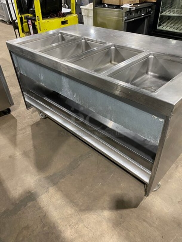 Delfield Commercial Electric Powered 4 Well Steam Table! With Storage Space Underneath! All Stainless Steel! On Casters! Model: F14EI460 SN: 1010150000316 208/230V 60HZ 1 Phase - Image 4 of 9