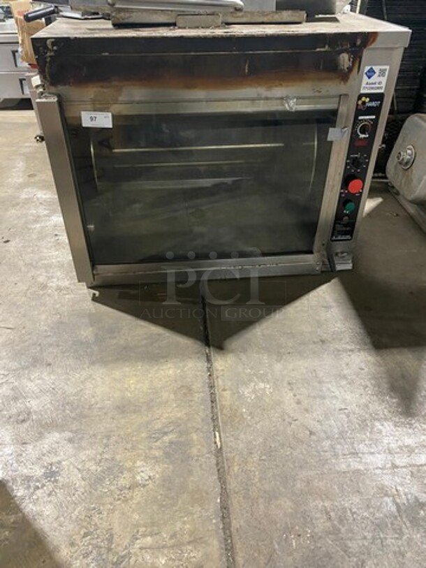 Hardt Commercial Natural Gas Powered Rotisserie Machine! With View Through Front Access Door! All Stainless Steel! Model: BLAZE SN: 1002B10329 - Image 1 of 9