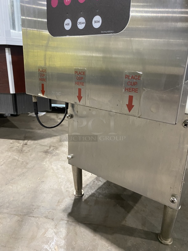 Silver King Commercial Countertop Refrigerated Milk Dispenser! Stainless Steel Body! On Legs! Model: SKBD3LS SN: FKGK088125A 115V - Image 8 of 8