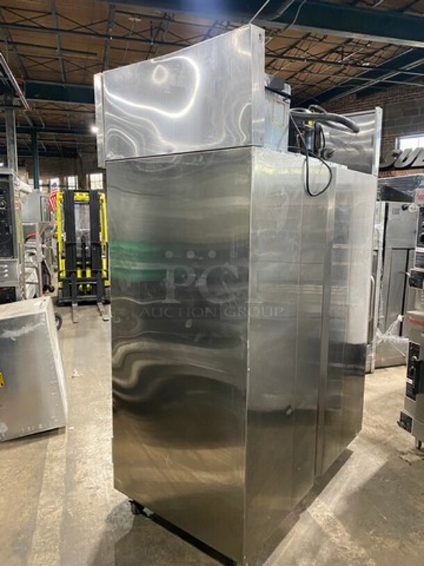 Continental Commercial 2 Door Reach In Freezer! Solid Stainless Steel! On Casters! Model: DL2FESS SN: 143B9271 115V 60HZ 1 Phase - Image 4 of 9