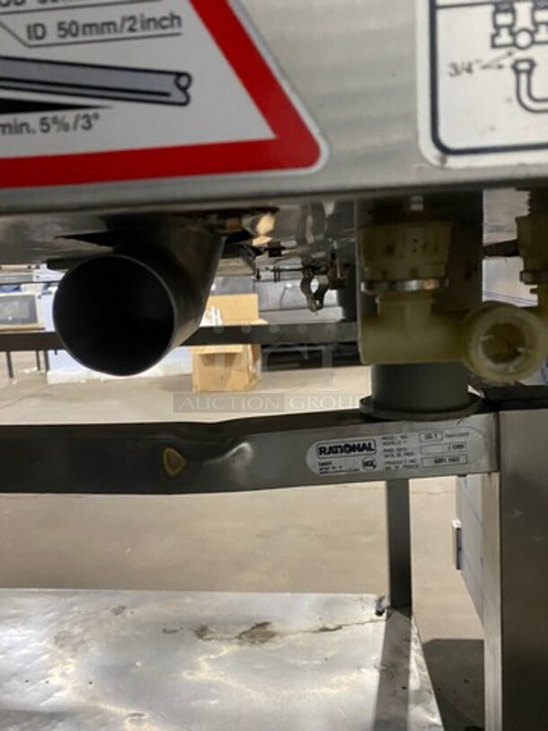 BEAUTIFUL! Rational Commercial Natural Gas Powered Combi Convection Oven! With View Through Door! With Digital Touch Controls! With Open Storage Space Underneath! All Stainless Steel! On Legs! Model: CPC102G SN: G12CB00011020524 - Image 10 of 10