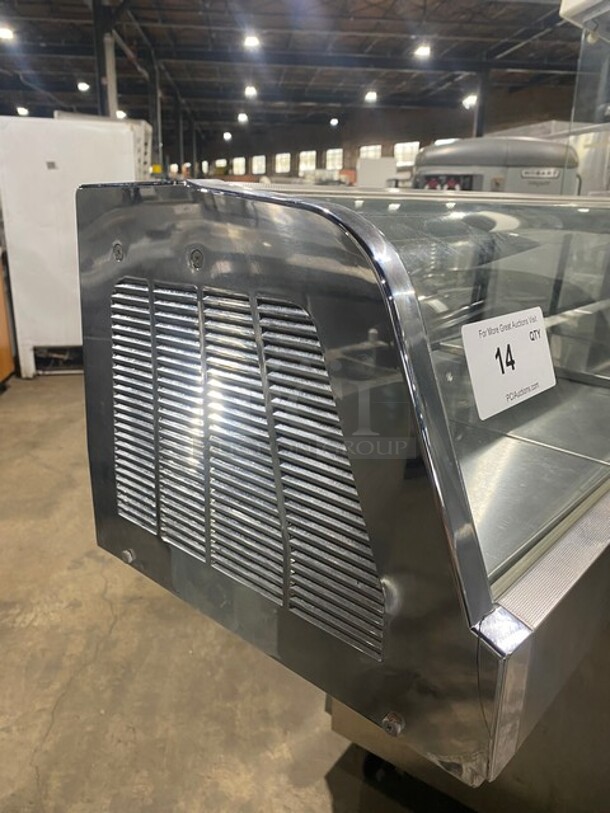 Turbo Air Commercial Countertop Refrigerated Sushi Display Case Merchandiser! With Curved Glass! Stainless Steel Body! WORKING WHEN REMOVED! - Image 2 of 8