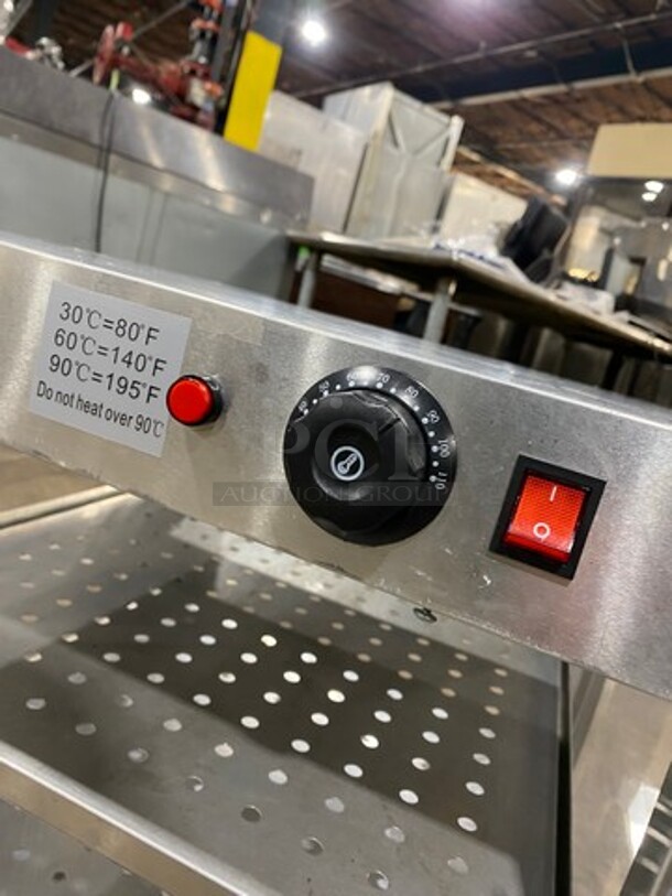 Advance Products Commercial Countertop Electric Powered Heated Food Display Case! Glass All Around! With Rear Access! Stainless Steel Body! - Image 7 of 8