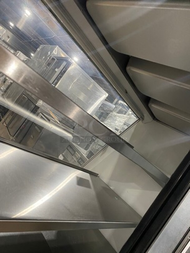 Cool Tech Commercial Refrigerated Deli Display Case Merchandiser! With Slanted Front Glass! With Sliding Rear Access Glass Doors! All Stainless Steel! Model: CMPH48SD SN: 113342 120V - Image 5 of 10