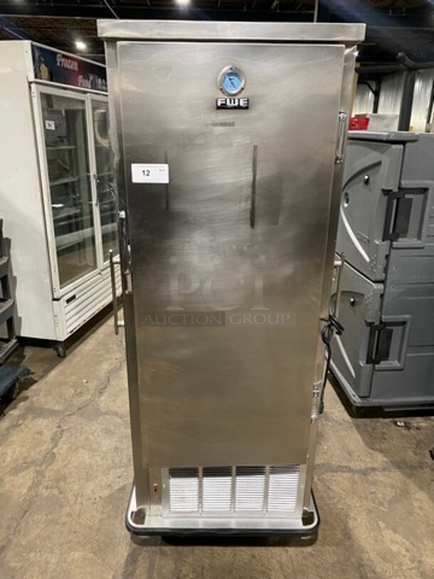 FAB! FWE Commercial Refrigerated Single Door Holding Cabinet! Solid Stainless Steel! On Casters! Model: R30U SN: 9125700 115V 60HZ 1 Phase