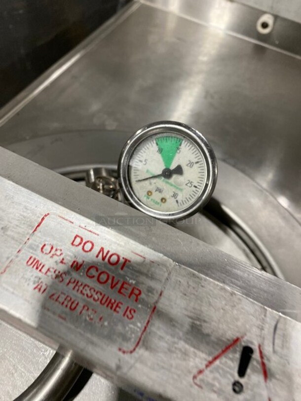 WOW! Broaster Natural Gas Powered Heavy Duty Commercial Pressure Fryer! Smart Touch Screen! With Oil Filter! Model 1800GH Serial 86035! On Casters! - Image 9 of 10