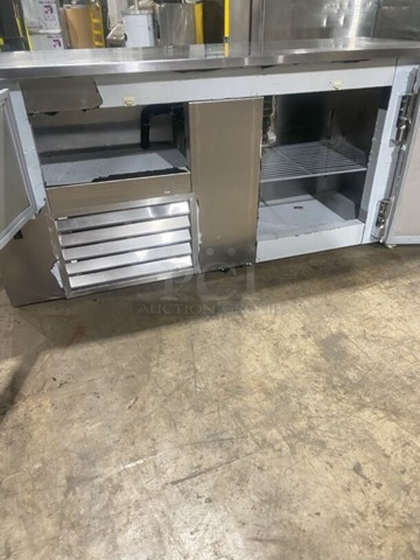 Leader All Stainless Steel 2 Door Refrigerated Lowboy/Worktop Cooler! Model LB60S/C Serial Ab03C0703A! 115V 1 Phase!  - Image 5 of 8