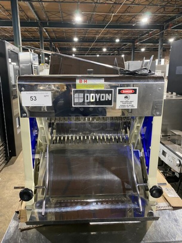 SWEET! Doyon Commercial Countertop Bread Loaf Slicer! Model: SM302 SN: DYN1201065 120V 60HZ 1 Phase