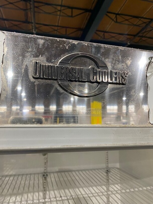 Universal Coolers Commercial Refrigerated Reach In Cooler Merchandiser! With Poly Coated Racks! Stainless Steel Body! MISSING DOORS! - Image 7 of 8