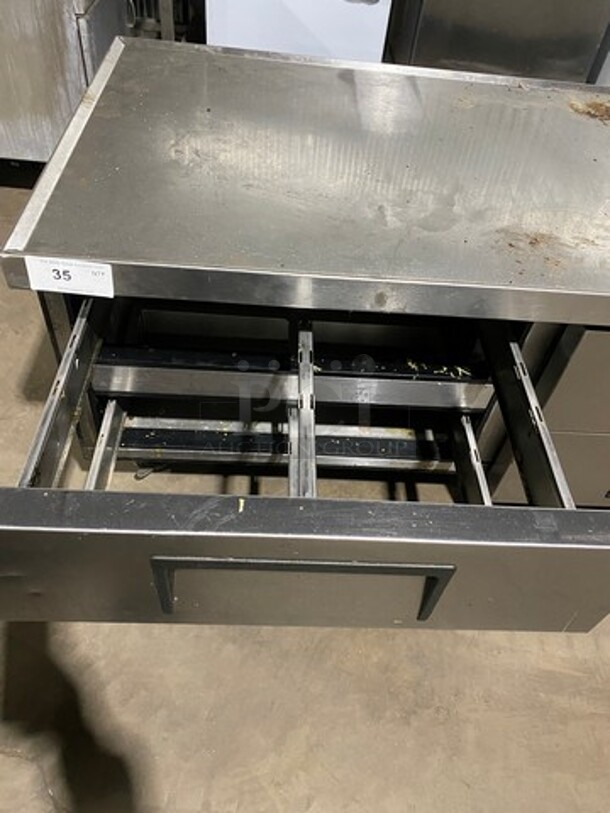 True Commercial Refrigerated Chef Base! With 6 Drawer Storage Space! All Stainless Steel! On Casters! Model: TRCB110 SN: 8979834 115V 60HZ 1 Phase - Image 5 of 12