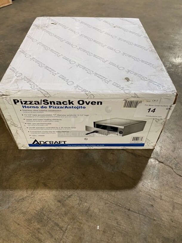 NICE! NEW! IN THE BOX! Adcraft Commercial Countertop Electric Powered Pizza/ Snack Oven! Model: CK2 SN: 21080450057 120V - Image 1 of 10