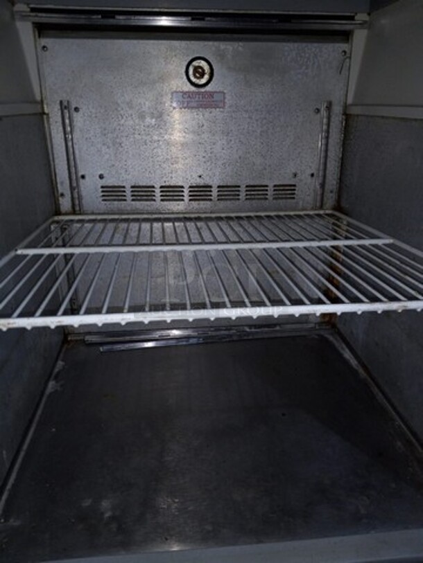 Silver King Commercial Refrigerated Single Door Sandwich Prep Table!  All Stainless Steel! On Casters! Model: SKP2712 SN: SAGH93903A! 115V 60HZ 1 Phase - Image 5 of 10