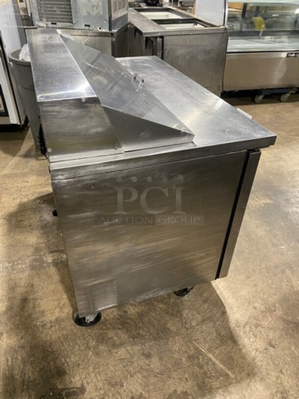 True Commercial Refrigerated Sandwich Prep Table! With 2 Door Underneath Storage Space! Poly Coated Racks! All Stainless Steel! On Casters! Model: TSSU4812 SN: 14045588 115V 60HZ 1 Phase - Image 4 of 9