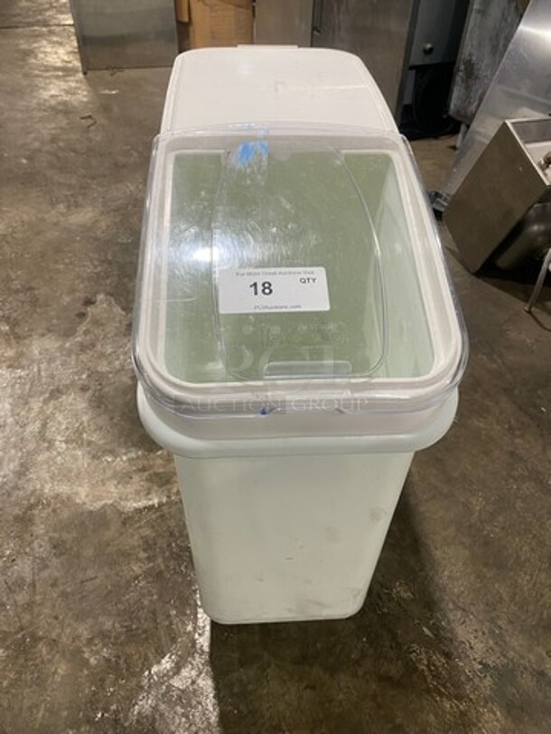 Bakers Mark White Poly Ingredient Bin! On Casters!