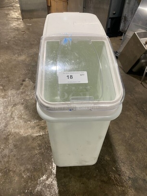 Bakers Mark White Poly Ingredient Bin! On Casters! - Image 1 of 6